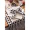 Black and Cream Harlequin Print Table Runner 14" x 72"